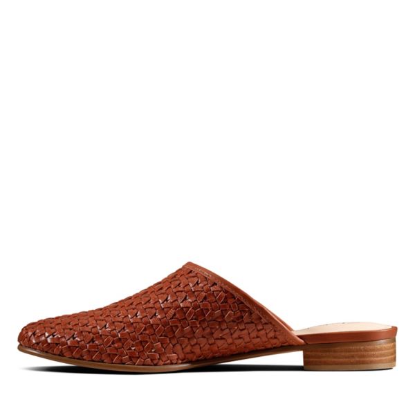 Clarks Womens Pure Blush Flat Shoes Brown | CA-2439871